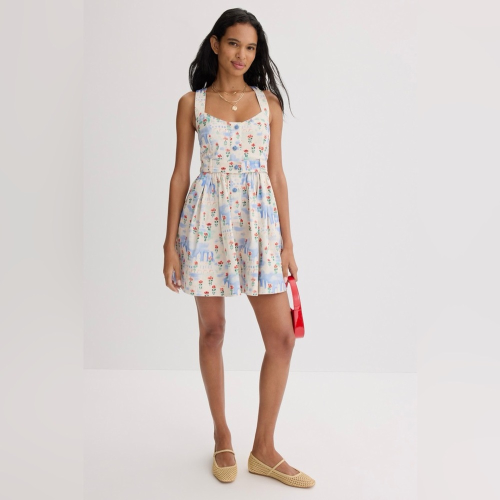 Hunter Bell Eileen Mini A-Line Dress, Village Floral Print, Size 6, NWT